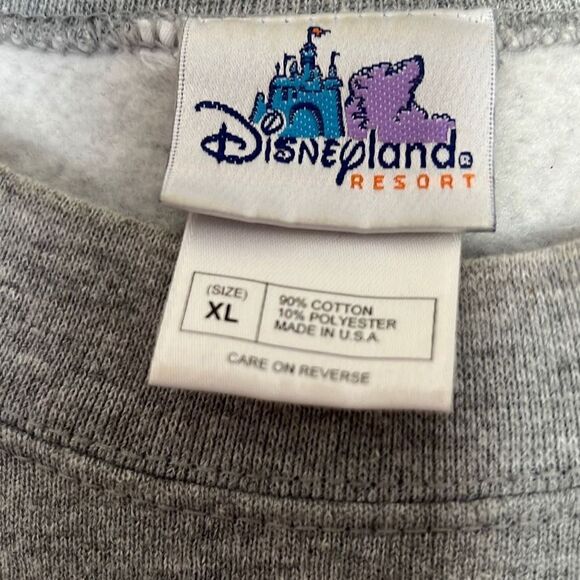 Vintage Disney Park Walt Disney American Mouse Sweat Shirt Gray Sz.XL - Picture 4 of 5